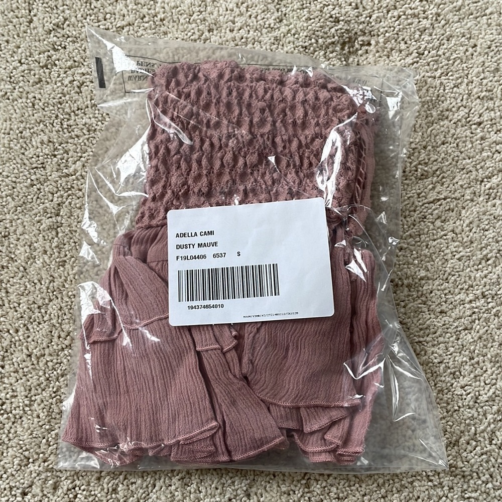 NWT Free People Adella Cami Dusty Mauve - Picture 4 of 4